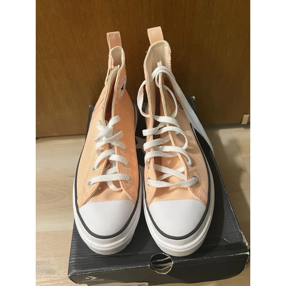Converse Chuck‎ Taylor All Star Lift Platform High Peach Beam Canvas Sz 6 Youth